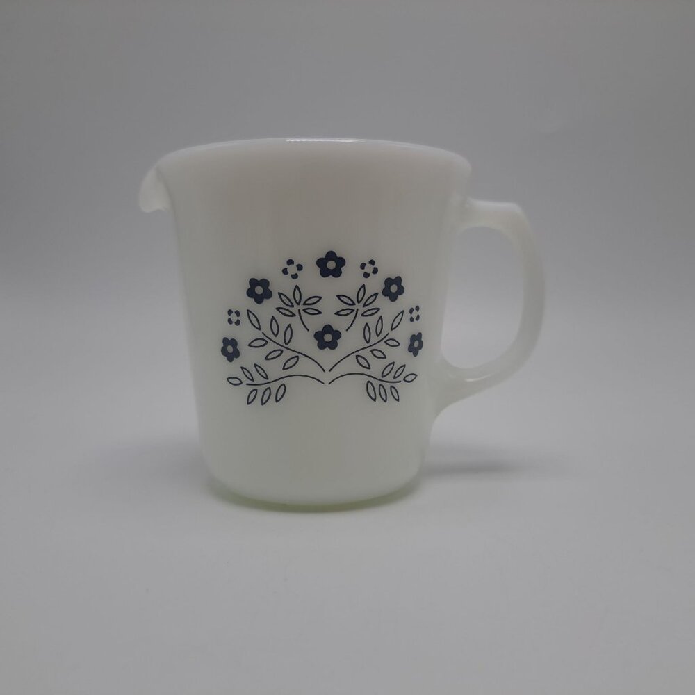 Pyrex Corning Ware Summer Expressions Blue Flower Creamer Vintage